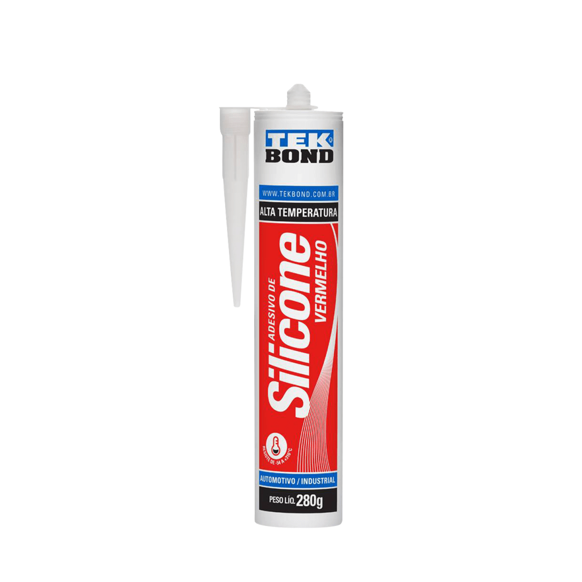SILICONA ALTA TEMPERATURA ROJA 280GRS M/TEKBOND1
