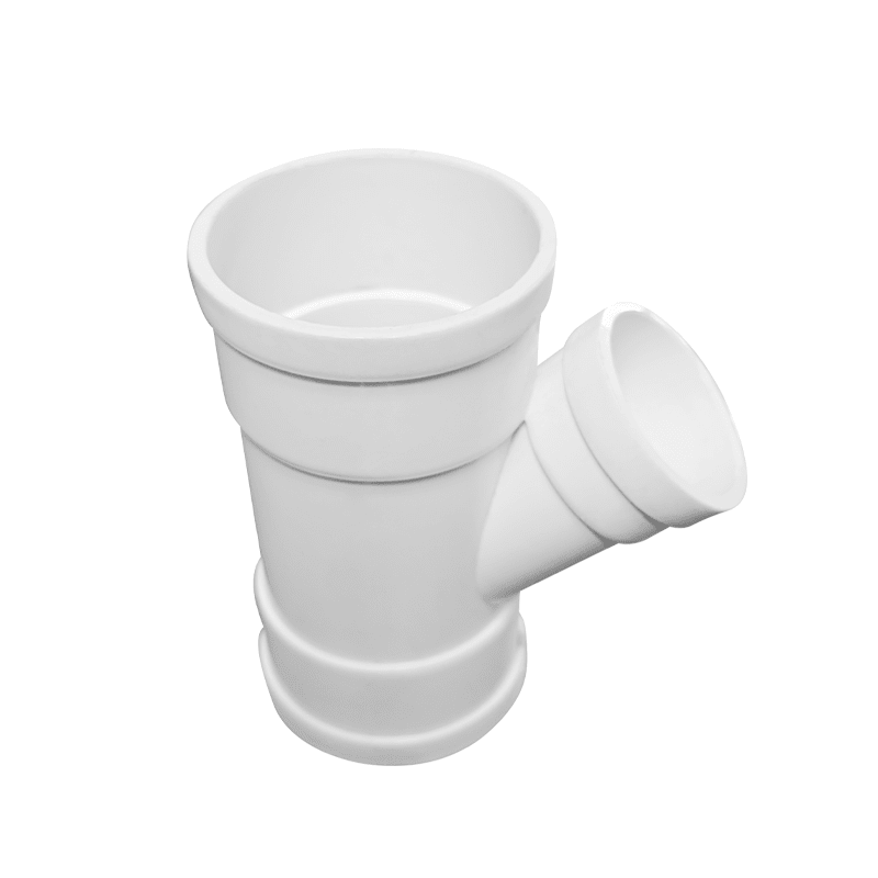 TEE Y C/REDUCCION U-PVC BLANCO FORZZA 75MMX50MM2