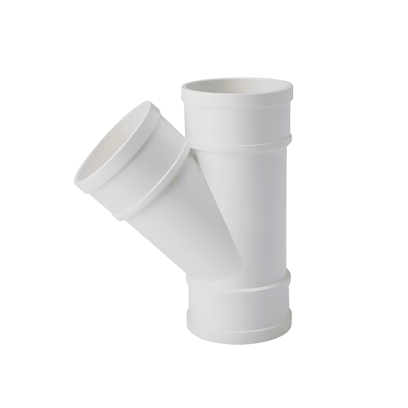 TEE Y U-PVC BLANCO FORZZA T/Y-PVC-B50 50MM1