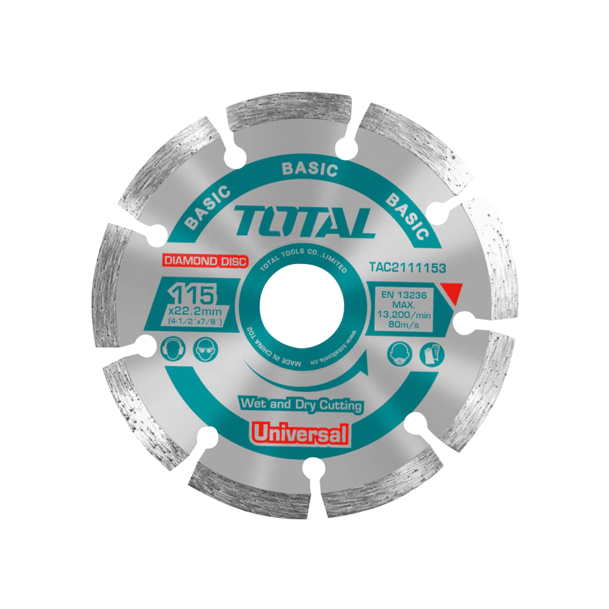 DISCO DIAMANTADO 115 MM TOTAL TAC21111531