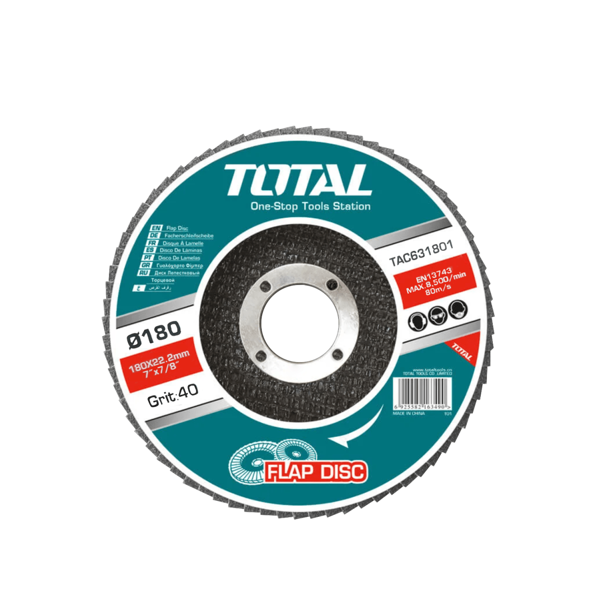 DISCO FLAP 180 MM 22MMX120P60 TOTAL TAC6318021