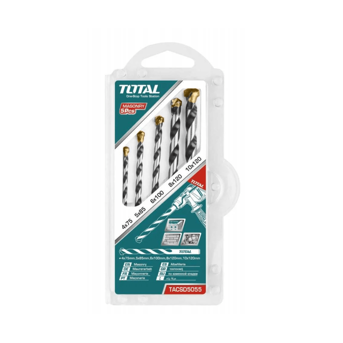 JUEGO DE BROCA CONCRETO 5 PCS TOTAL TACSD50551