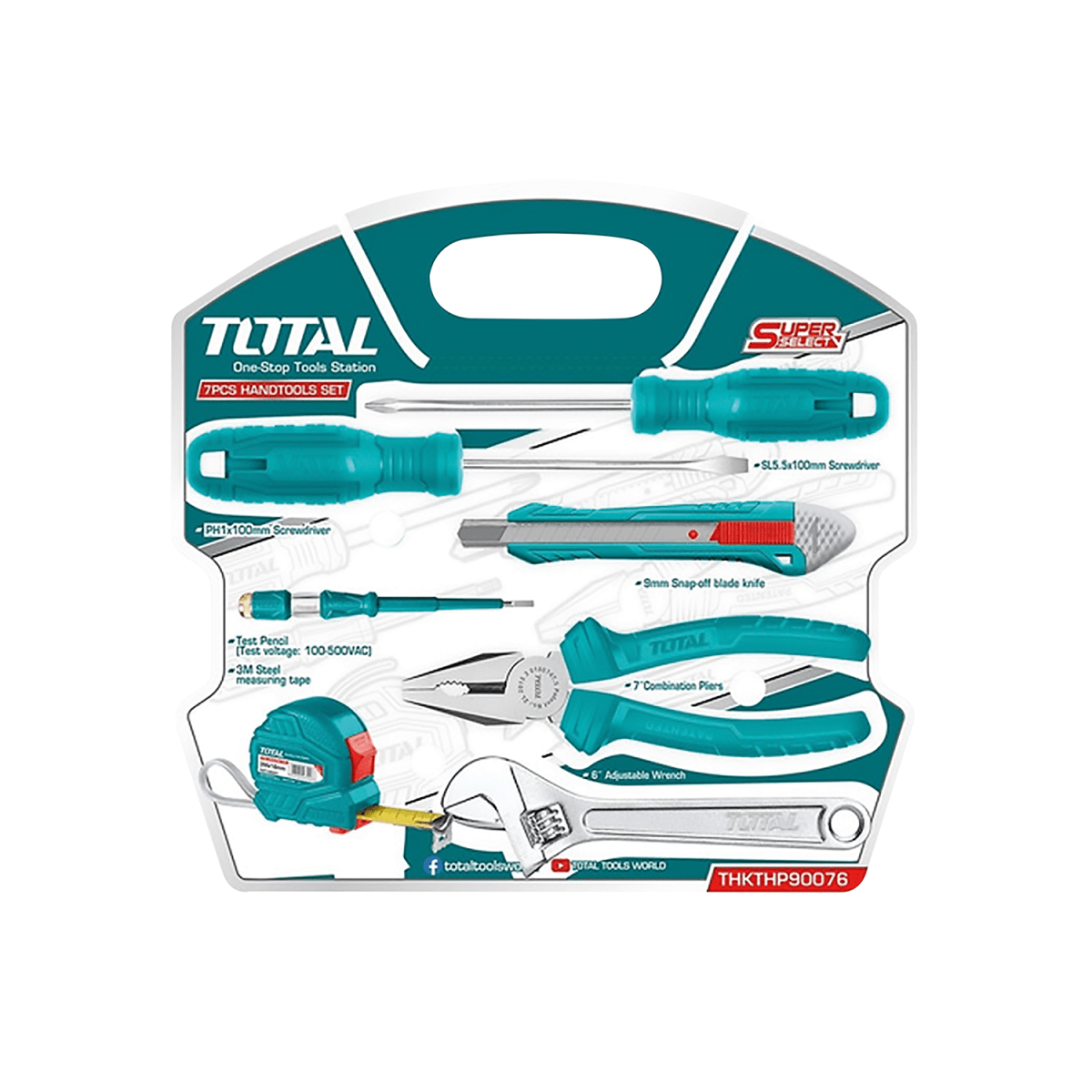 JGO DE HERRAMIENTAS MANUAL 7PCS TOTAL THKTHP900761