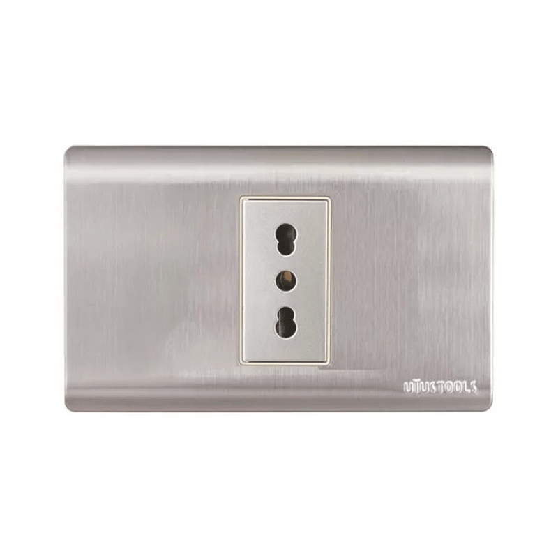 TOMACORRIENTE EMPO. SIMPLE 16A ACERO-INOX CURVA1