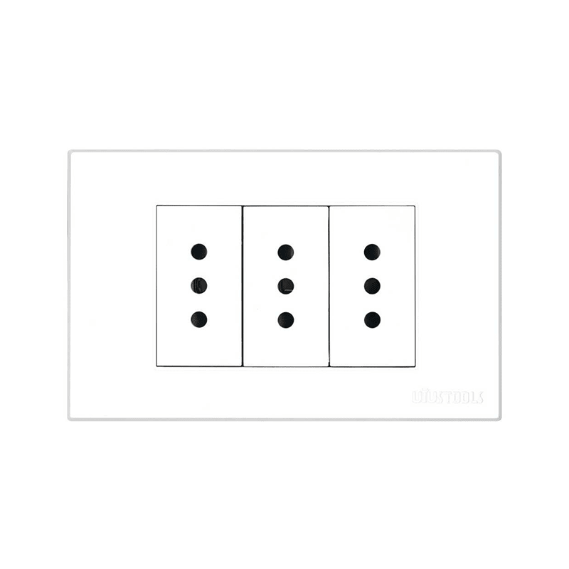 TOMACORRIENTE EMPOTRADO TRIPLE 10A PC-BLANCA UYUSTOOLS1