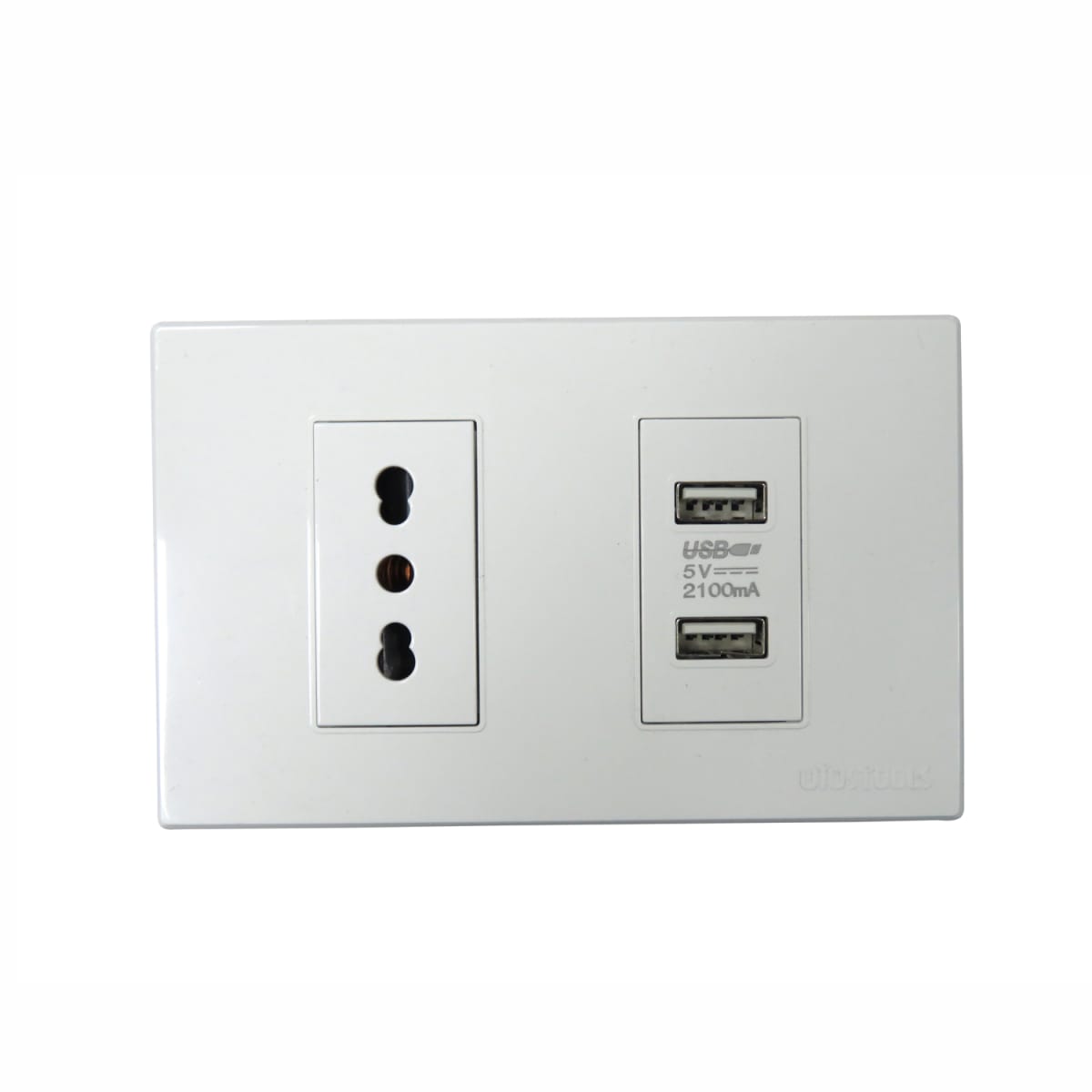 TOMACORRIENTE CON USB 16A PC-BLANCA1