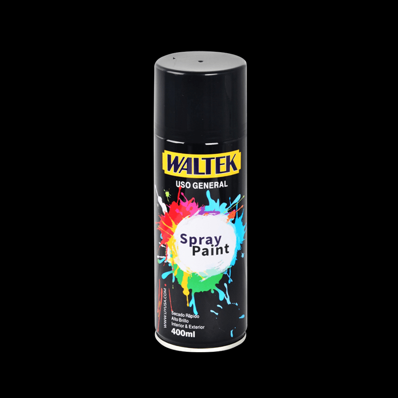 ESMALTE AEROSOL 400L/230 NEGRO MATE WALTEK1