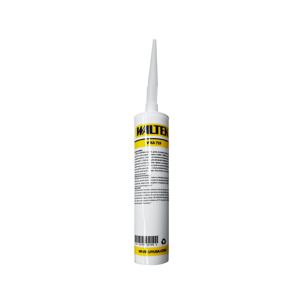 TAPA MARCA:WALTEK MODELO:WKA719 INF.ADIC.:GOTERA SELLANTE PARA TECHOS Y CANALETAS 300ML NO.7192
