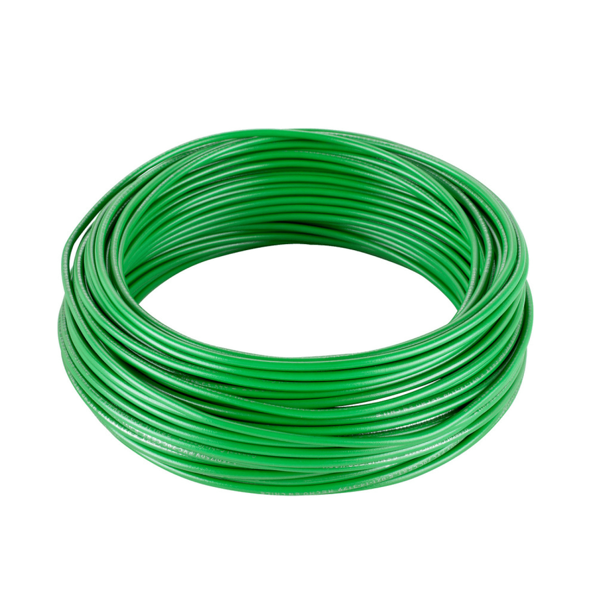 ALAMBRE DE COBRE AISLADO 6MM COLOR VERDE ROLLO1