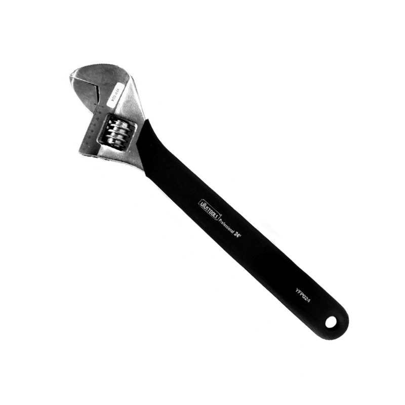 LLAVE FRANCESA MANGO PLASTICO 18