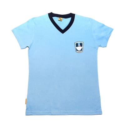 POLERA CELESTE MUJER M/C