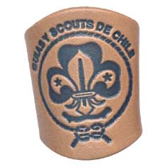 TURCO CUERO INSTITUCIONAL TUBULAR LOGO AZUL