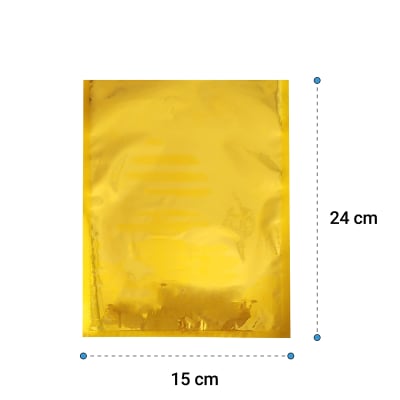 PACK 100 BOLSAS VACIO LISAS 15X24 DORADAS1