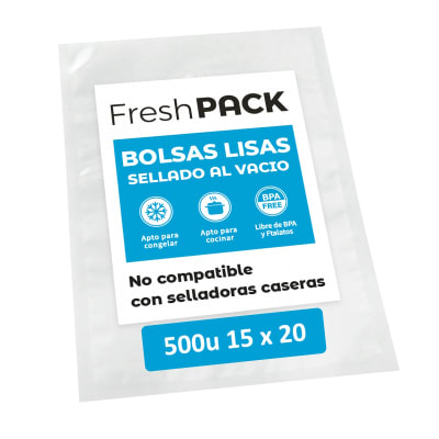 500 Bolsas Vacío Lisas 15x20cm