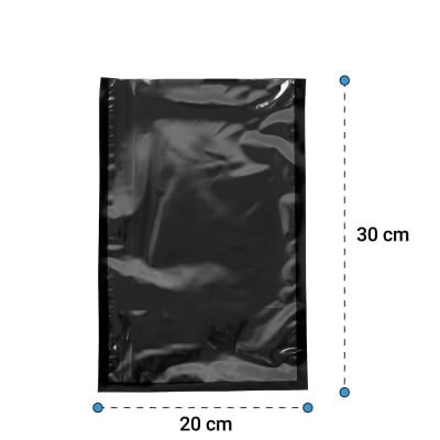 100 BOLSAS VACIO LISAS 20X30 NEGRAS