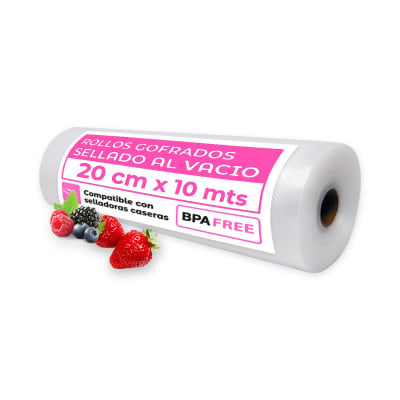 Rollo Bolsas Sellado al Vacío 20cm x 10mt