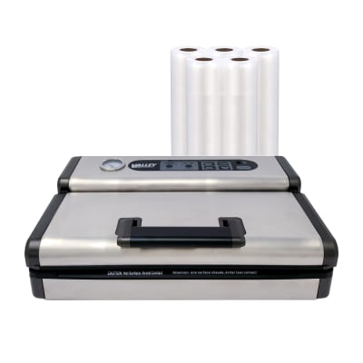 Selladora Al Vacío DS134 Doble Banda Sellado Semipro + 5 rollos5