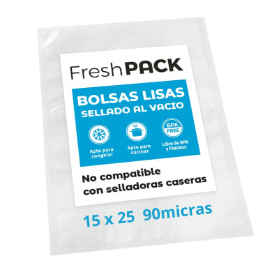 100 Bolsas Sellado Al Vacio Lisas 15x25 Cm 90 Micras