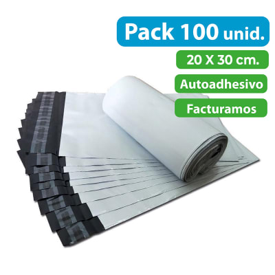 PACK 100 BOLSAS COURIER PARA EMBALAJE DE PRODUCTOS 20X30 CM1