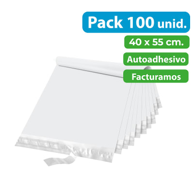 PACK 100 BOLSAS COURIER PARA EMBALAJE DE PRODUCTOS 40X55 CM