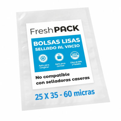 PACK 100 BOLSAS VACIO LISAS 60 MICRAS 25X35 CM