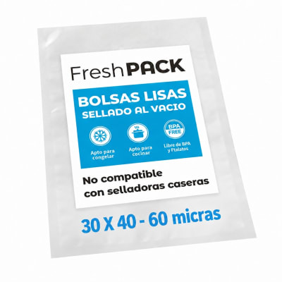 PACK 100 BOLSAS VACIO LISAS 60 MICRAS 30X40 CM