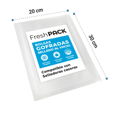 100 Bolsas Sellado Al Vacío Gofradas 20x30 Cms 80 Micras