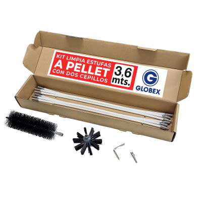 KIT LIMPIA CHIMENEAS DE PELLET 3,6 METROS (CON 2 CEPILLOS - CORTO Y LARGO)1