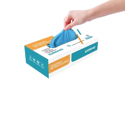 Guantes 100% De Nitrilo Caja 100 Unid. Tallas Xs S M L