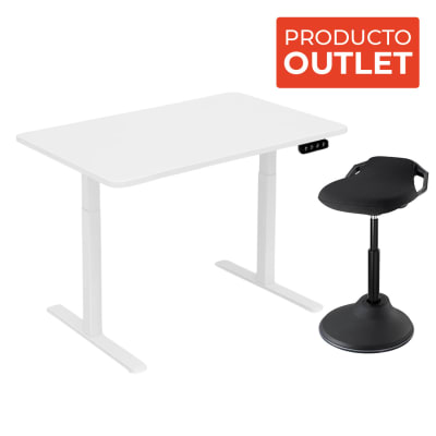 PACK ESCRITORIO BLANCO 120X60X1.8CM + SILLA