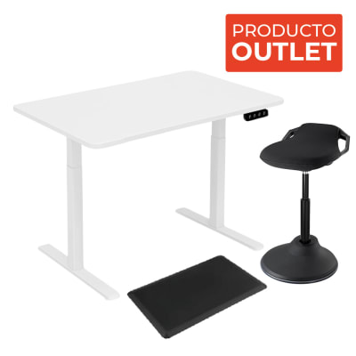 PACK ESCRITORIO BLANCO 120X60X1.8CM + SILLA + MAT