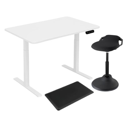 PACK ESCRITORIO BLANCO 140X70X1.8CM + SILLA + MAT