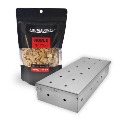 CAJA AHUMADORA + 1 BOLSA Chip#3 ROBLE