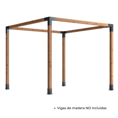 PACK PÉRGOLA SIMPLE – Set de 8 piezas para estructura con vigas de 4x4”3