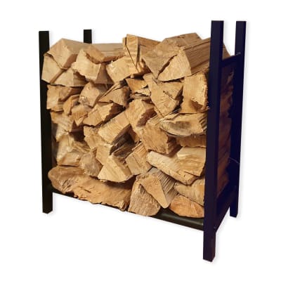 Leñero Estante Para Madera O Leña De Acero Negro1