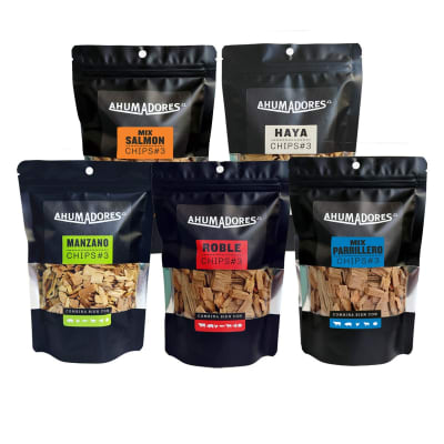 Pack 5 Sabores Chips #3 Madera Para Ahumar (10-25mm)