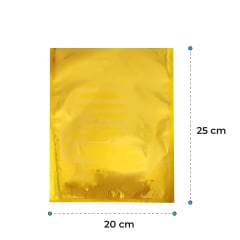 100 Bolsas Sellado Al Vacío Lisas Doradas 70 Micras 20x25cm