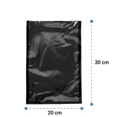 100 BOLSAS VACIO LISAS 20X30 NEGRAS