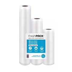 Pack 3 Rollos Bolsa Sellado al Vacío 1 De 17 -22 -28cm X 5mt