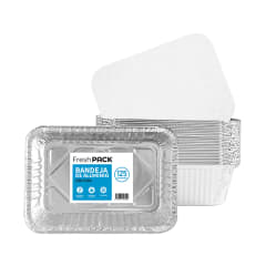 Bandeja De Aluminio C 18 Con Tapa Termolaminada 125 Unidades