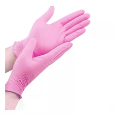 CAJA 100 GUANTES DE NITRILO ROSADOS