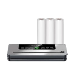 Selladora vacío con cortador de bolsa + 3 Rollos 22cm X 5mt