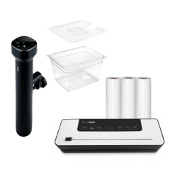 PACK SV15 BLACK + 3 ROLLOS DE 22x5 + CONTENEDOR 11L + SELLADORA SV50