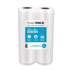Pack 2 Rollos Sellado al Vacío 22cm X 5mts