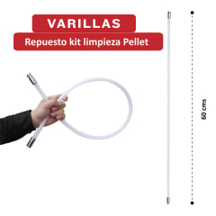 Repuesto Varilla 60cms Para Kit Limpieza Chimenea Pellet