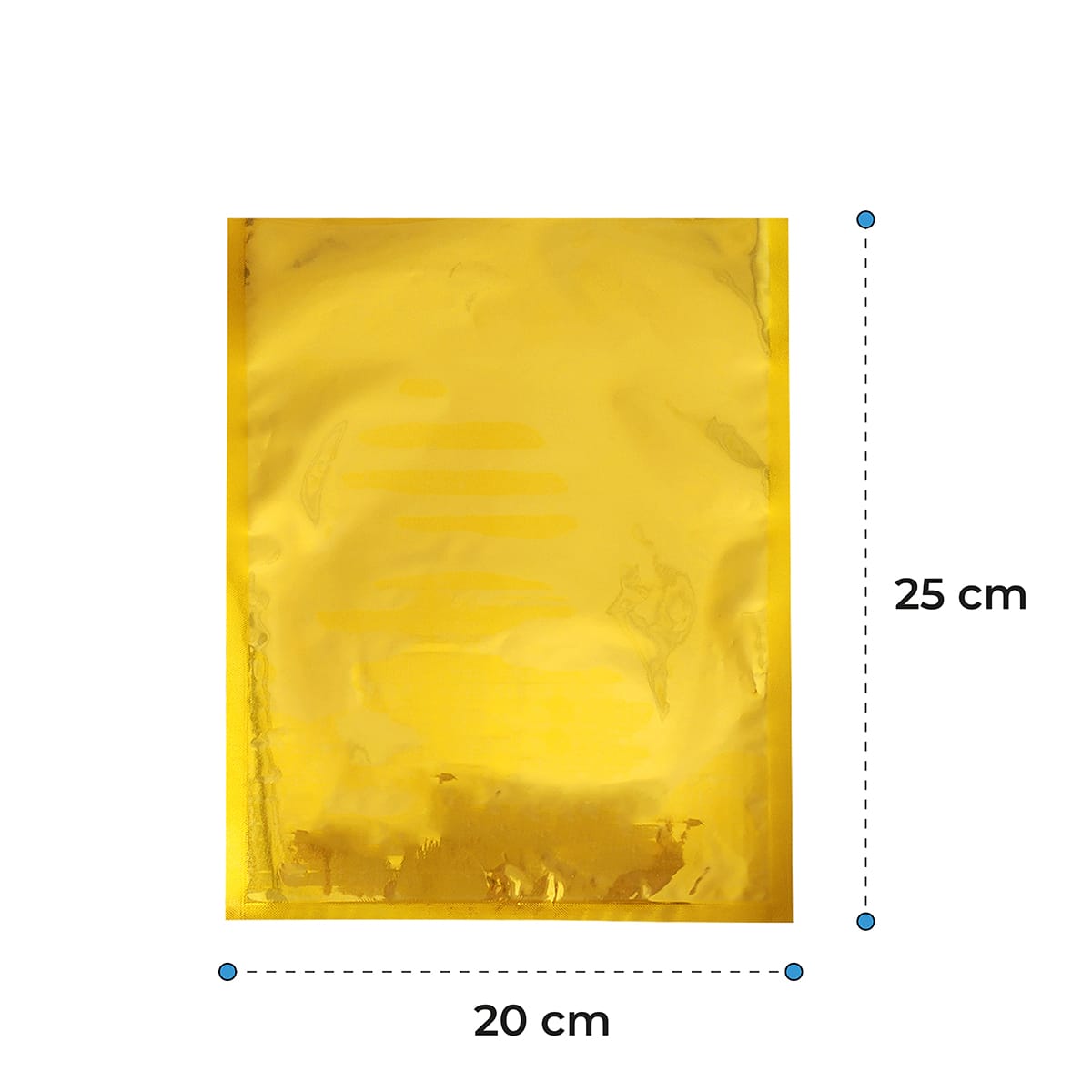 100 Bolsas Sellado Al Vacío Lisas Doradas 70 Micras 20x25cm1