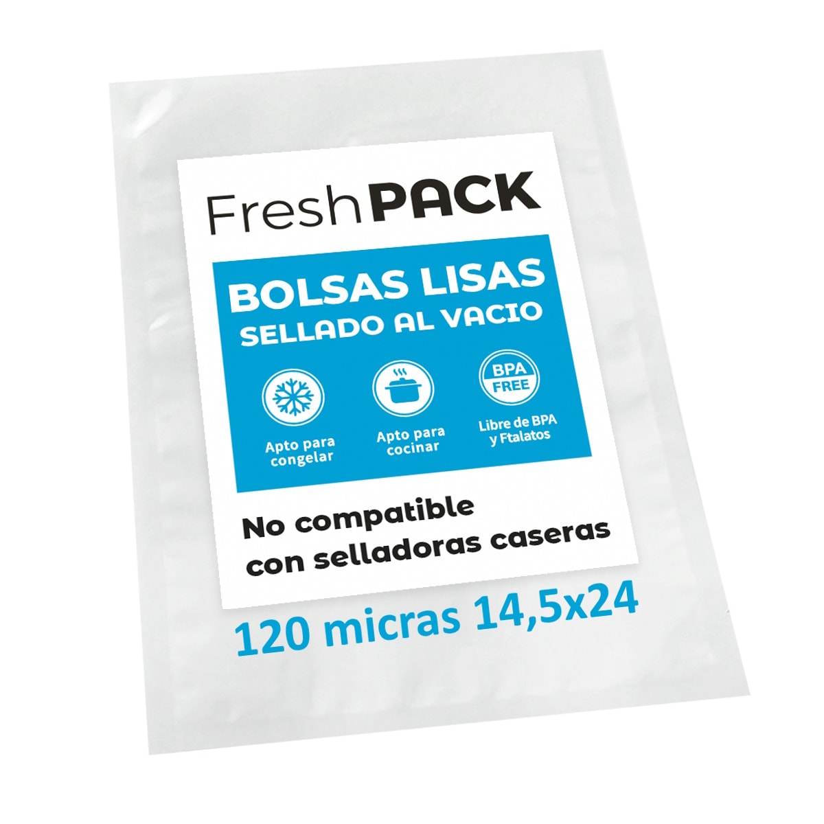 100 Bolsas Vacío Lisas 120 Micras 15,5x24cm1