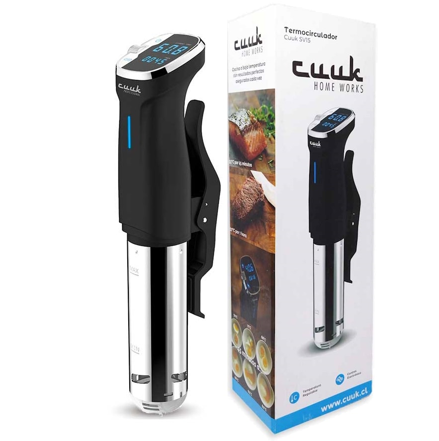 Pack Sous Vide Sv15, Contenedor 11lts Con Funda + Tapa, Selladora Sv100 + 3 Rollos 22x5m2