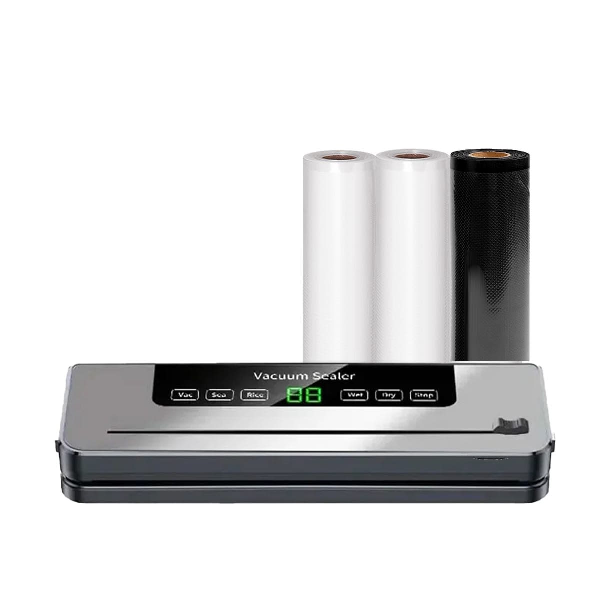 Selladora al Vacío Cortador + 3 rollos 28cm1