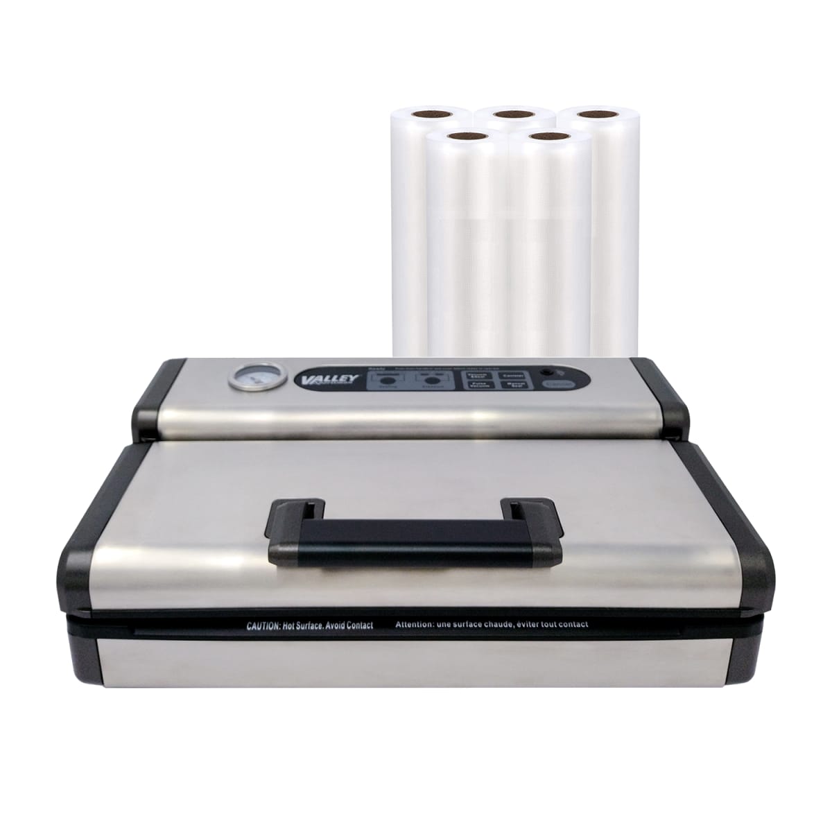 Selladora Al Vacío DS134 Doble Banda Sellado Semipro + 5 rollos5